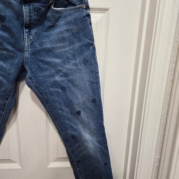 Scotch & Soda Amsterdams Blauw Heart Print Skinny Jeans 28/32 - Picture 7 of 8